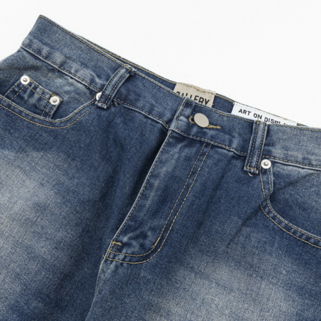 Flare Paint Blue Jeans