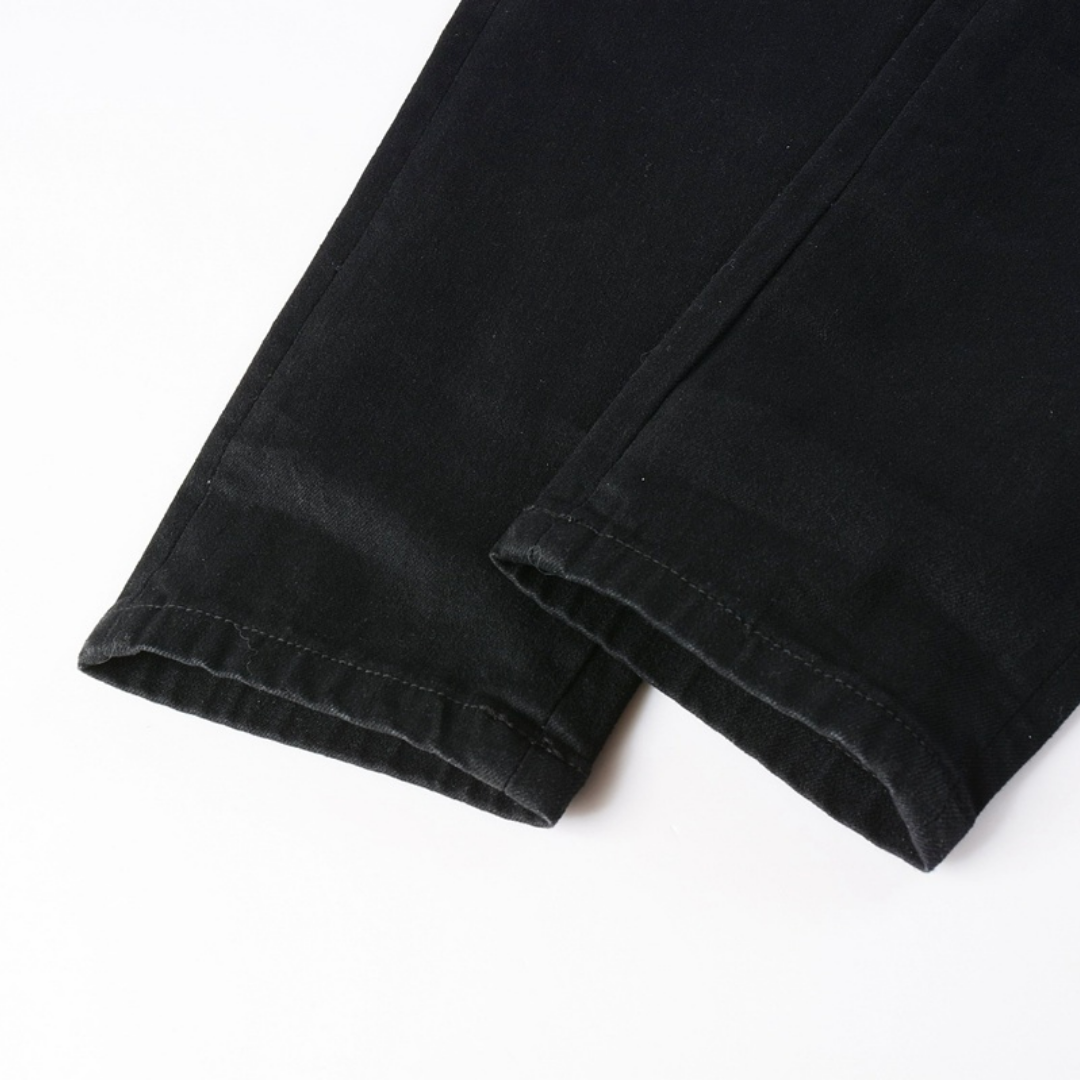 Ripped White Logo Jeans