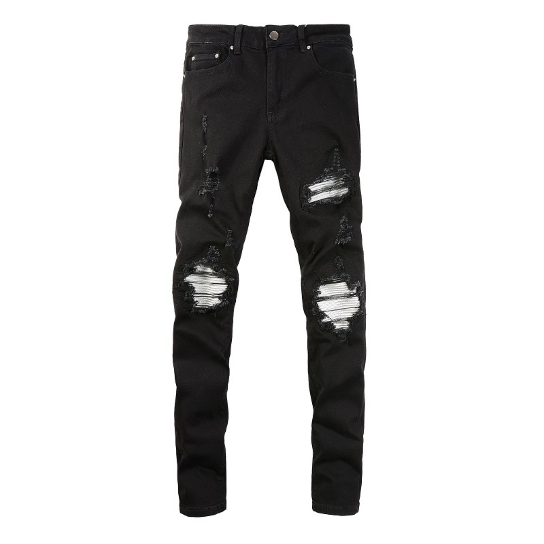 Black Patch Jeans