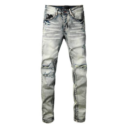 Grey Distressed Jeans
