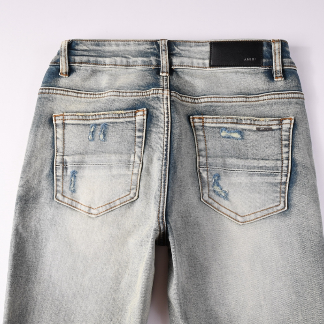 Grey Distressed Jeans