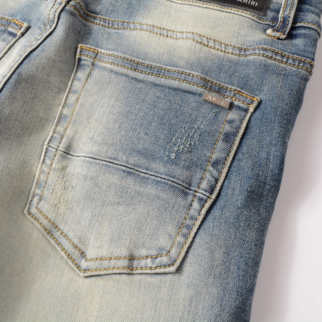 Black Ghost Ripped Blue Jeans