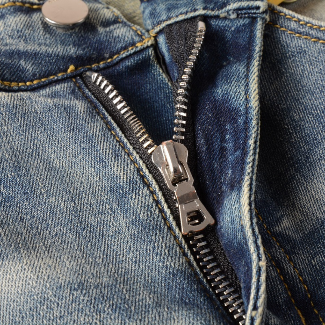 Gradient Blue Logo Jeans