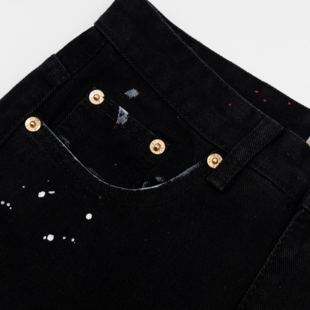 Flared Ripped Black Jeans