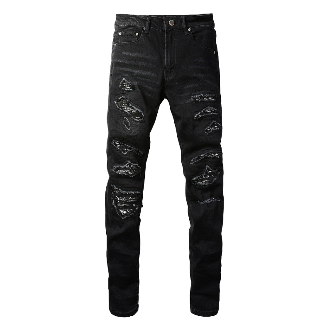 Zebra Bandana Black Jeans