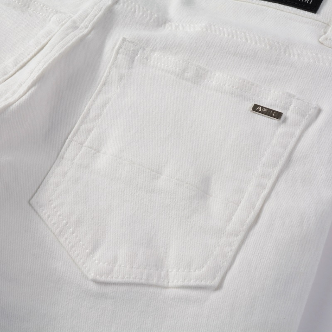 White Camo Ripped Jeans