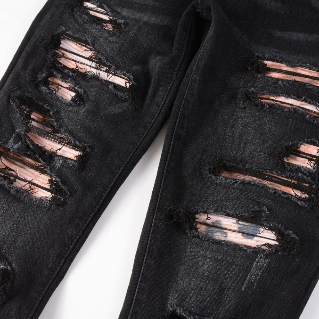 Black Patch Jeans
