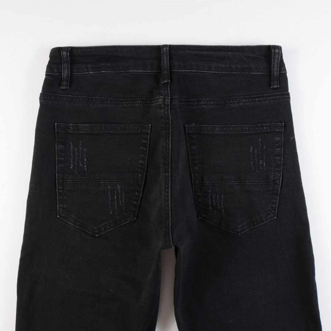 Black Patch Logo Jeans