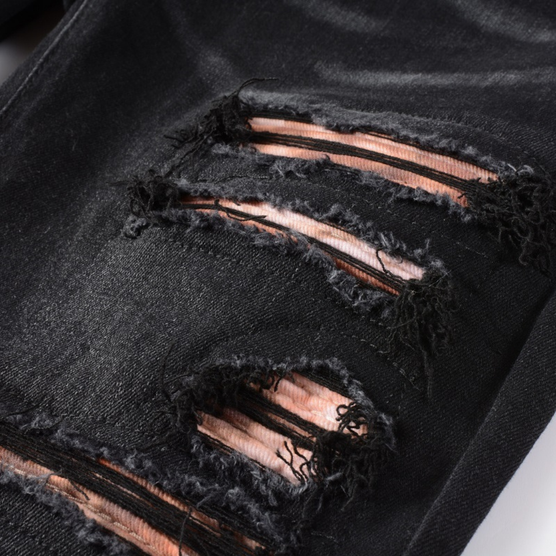 Black Patch Jeans