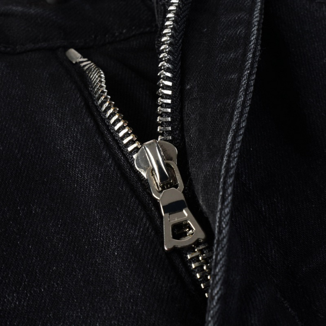 Black Patch Logo Jeans