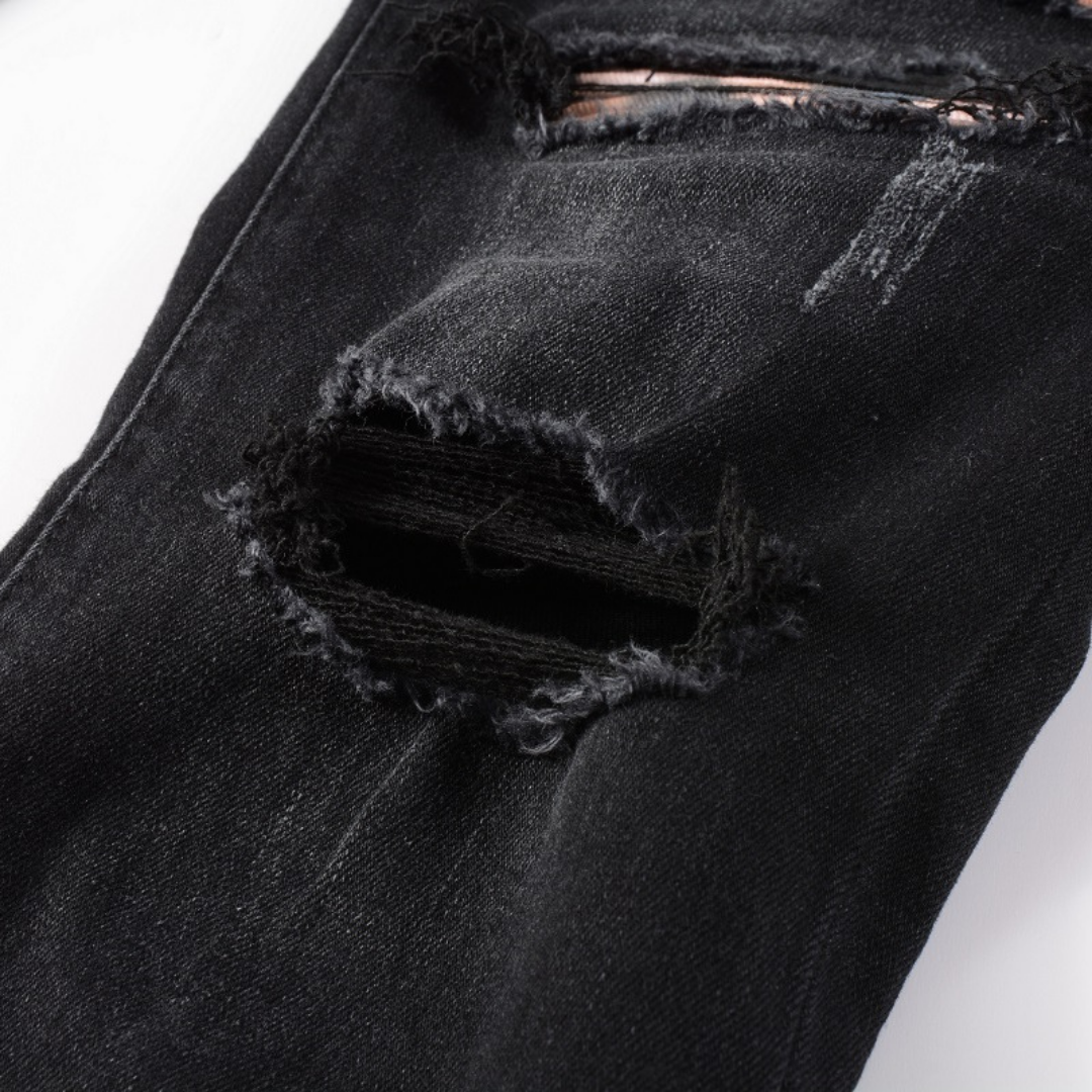 Black Patch Jeans