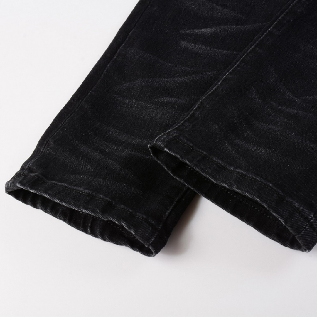 Black Patch Logo Jeans