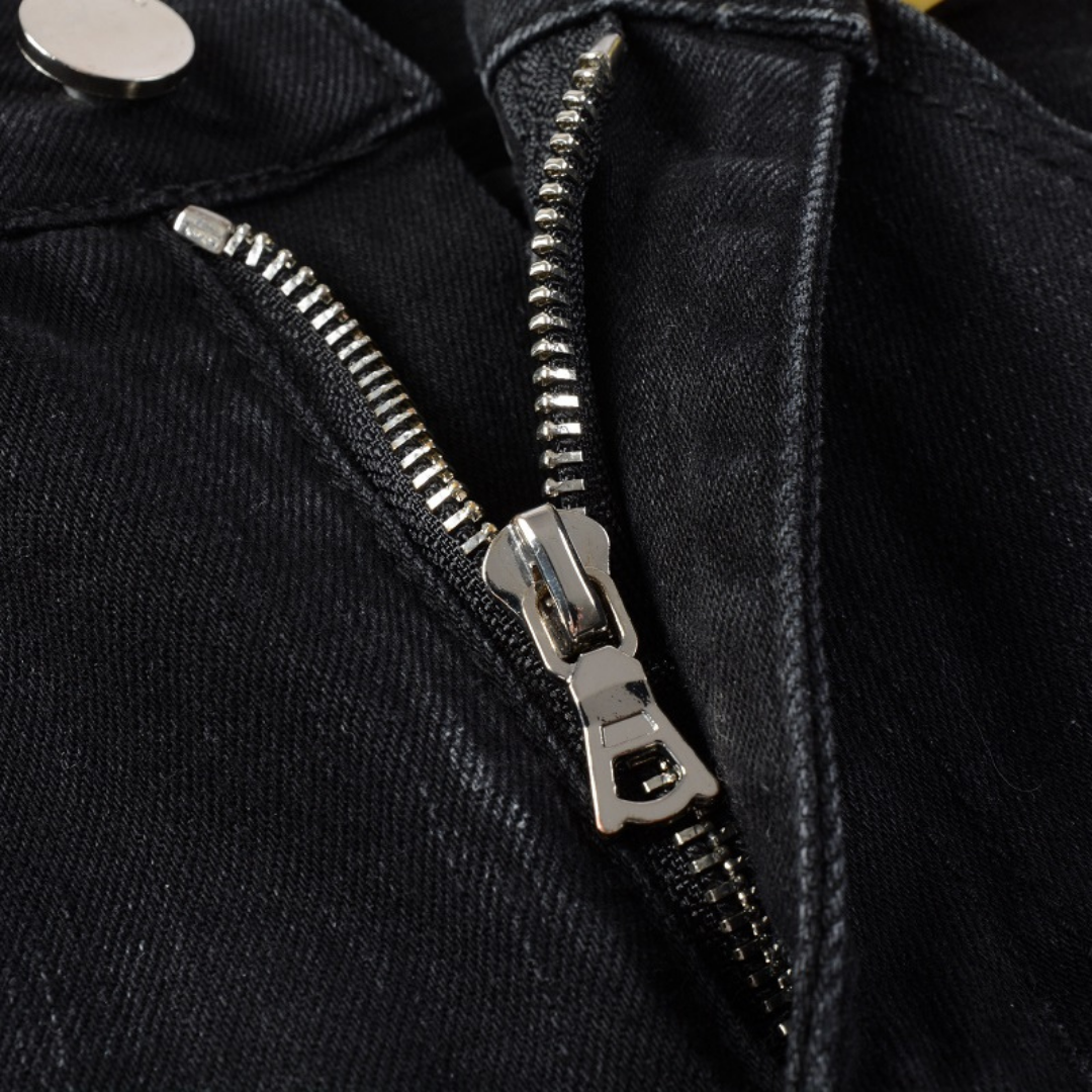 Black Patch Jeans