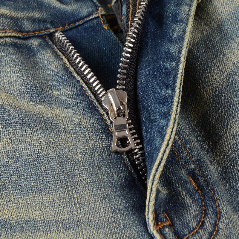 Patch Effect Blue Jeans