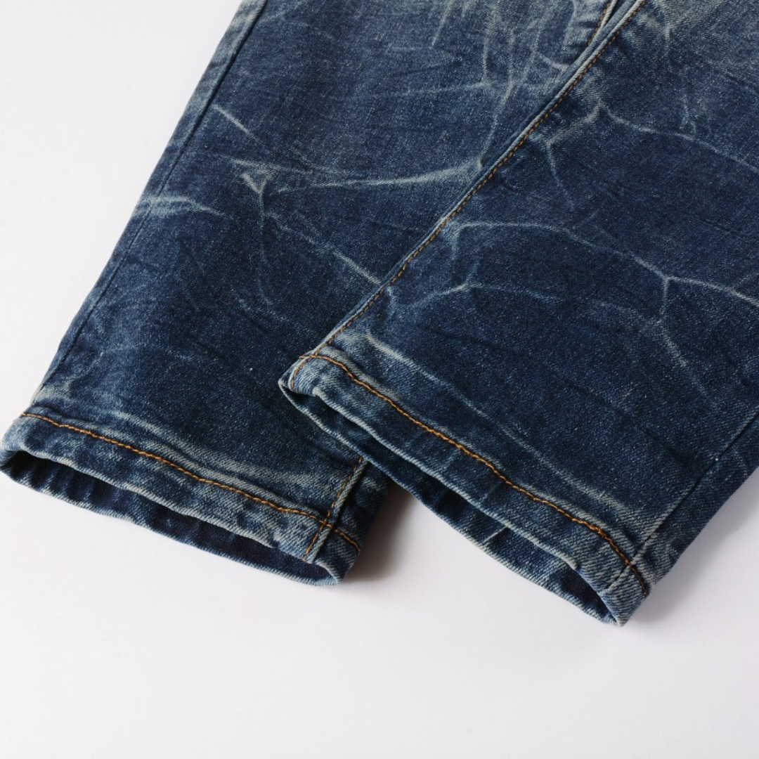 Gradient Blue Diamonds Patch Jeans