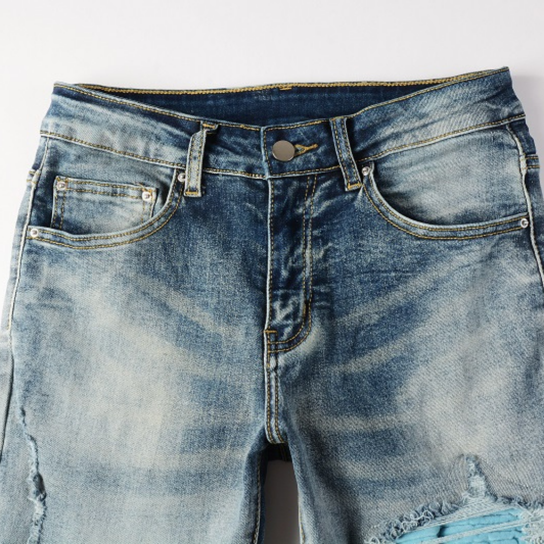 Blue Patch Jeans