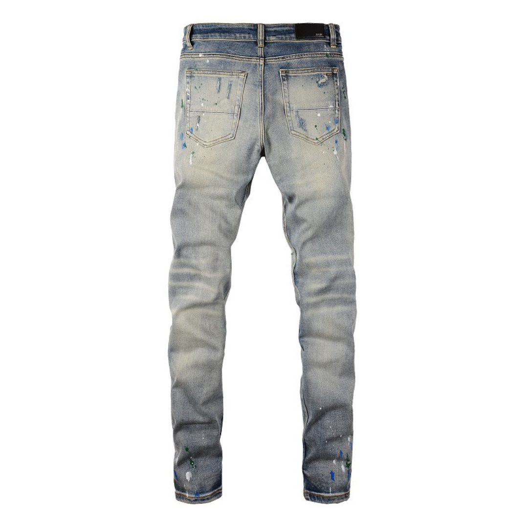 Blue Gradient Patch Jeans