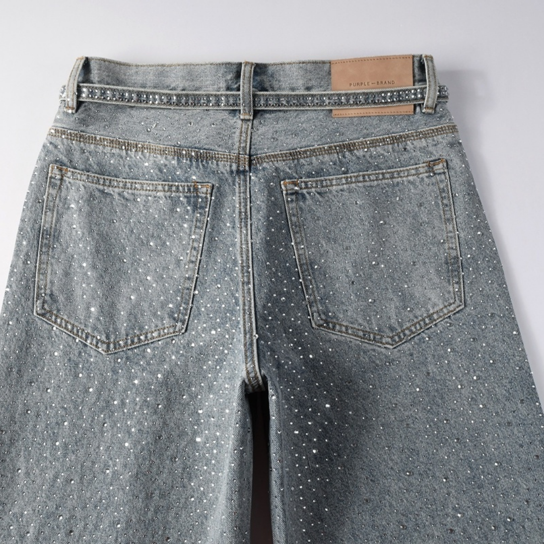 Diamonds Blue Baggy Jeans