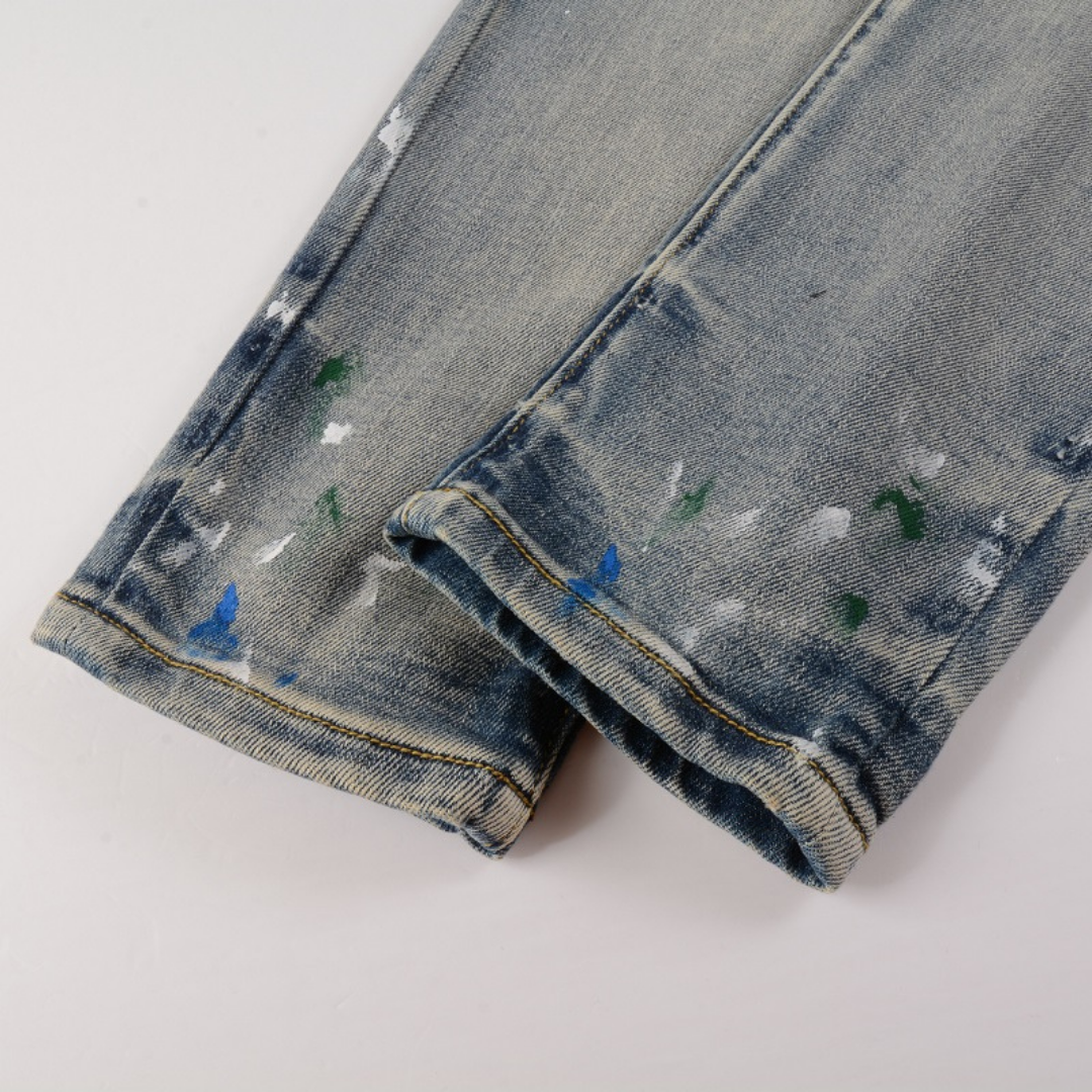 Blue Gradient Patch Jeans