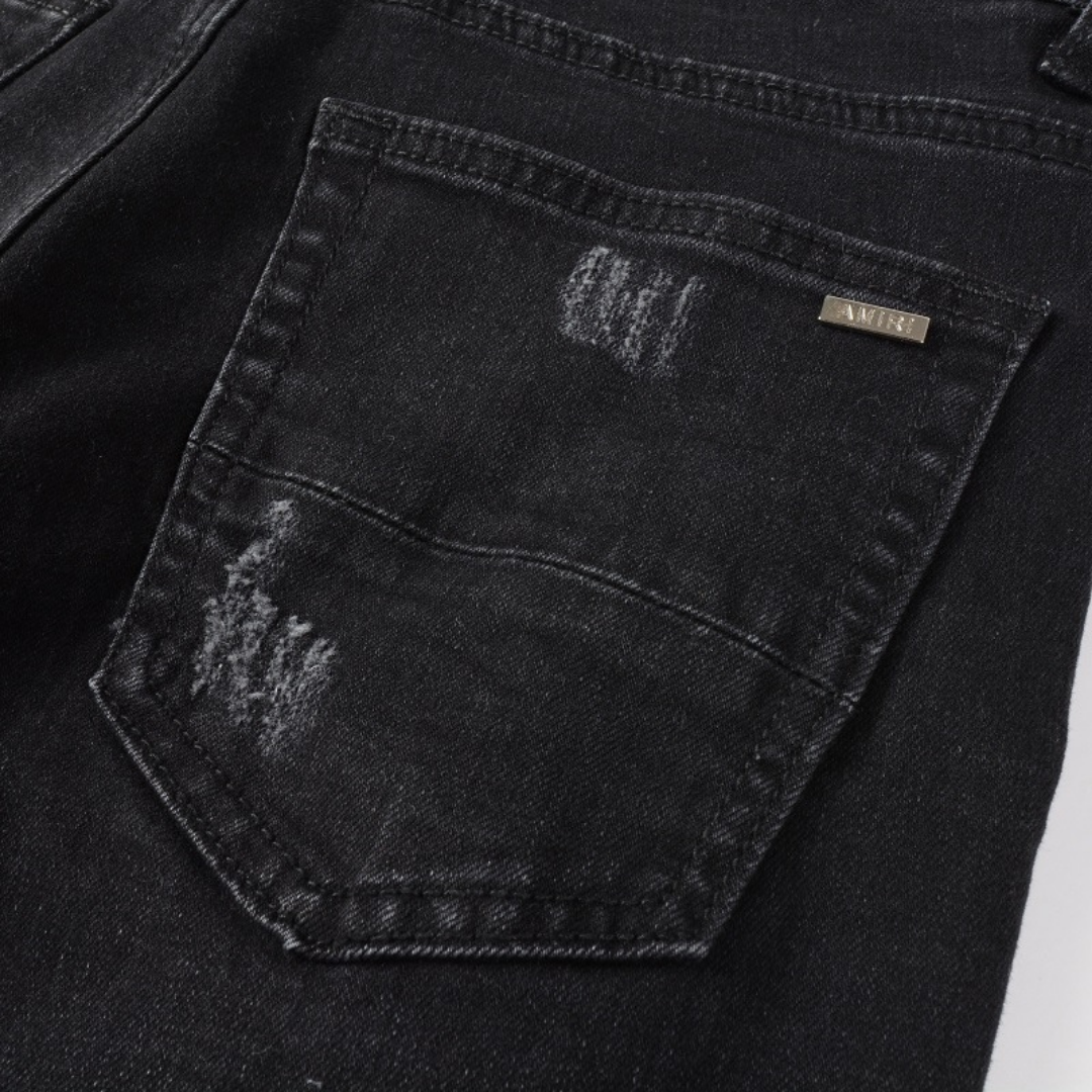 Paint Splatter Black Jeans