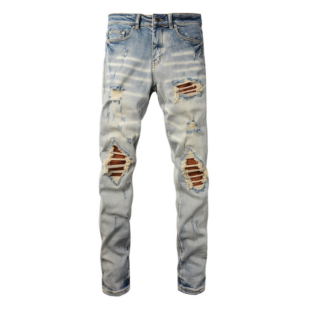 Blue Patch Gradient Jeans