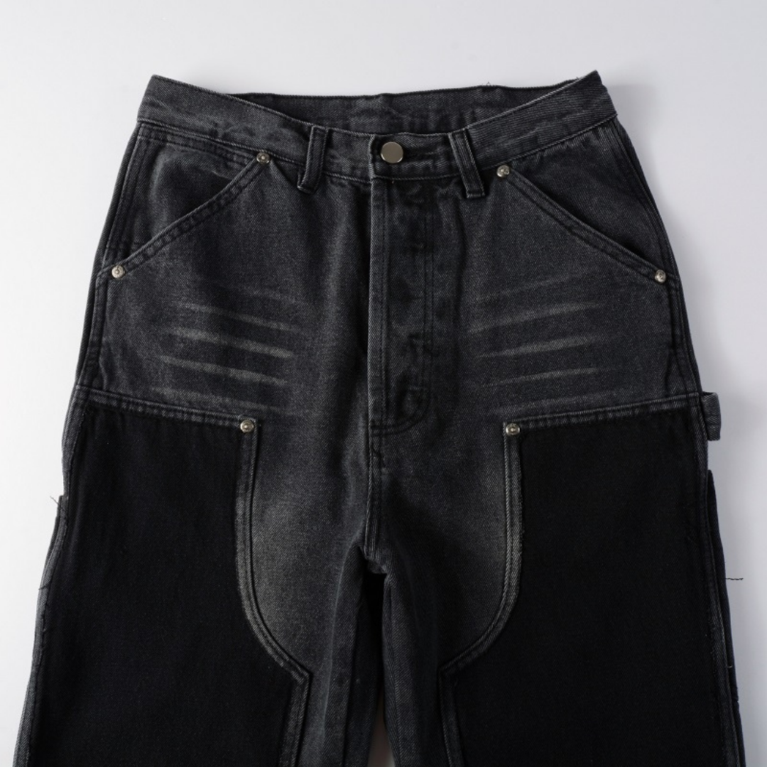 Black Gradient Flared Jeans