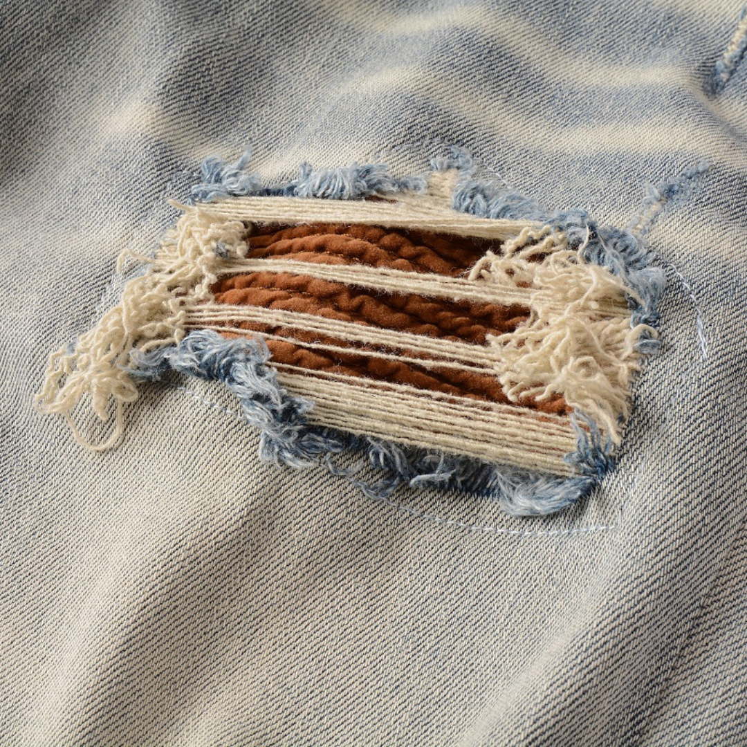 Blue Patch Gradient Jeans