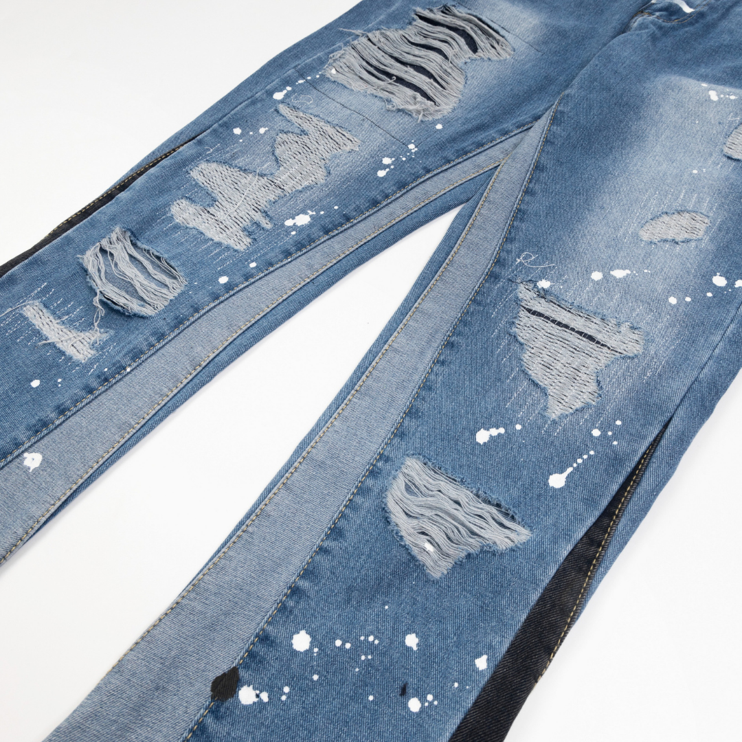 Flare Paint Splattered Jeans