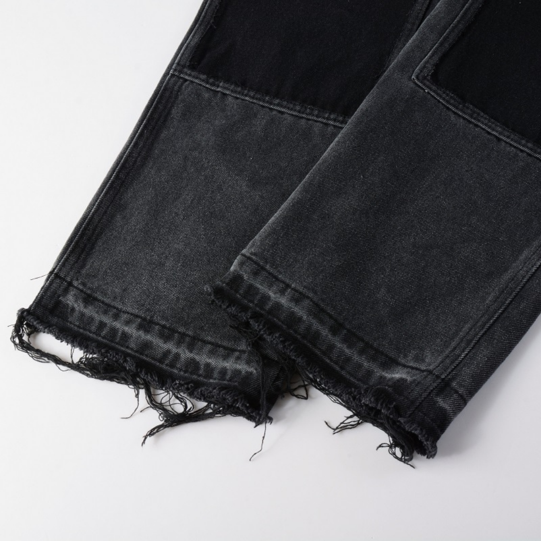 Black Gradient Flared Jeans
