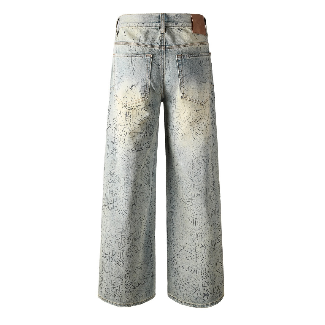 Blue Distressed Baggy Jeans