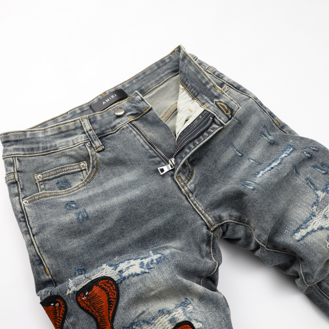 Red Cobra Grey Jeans