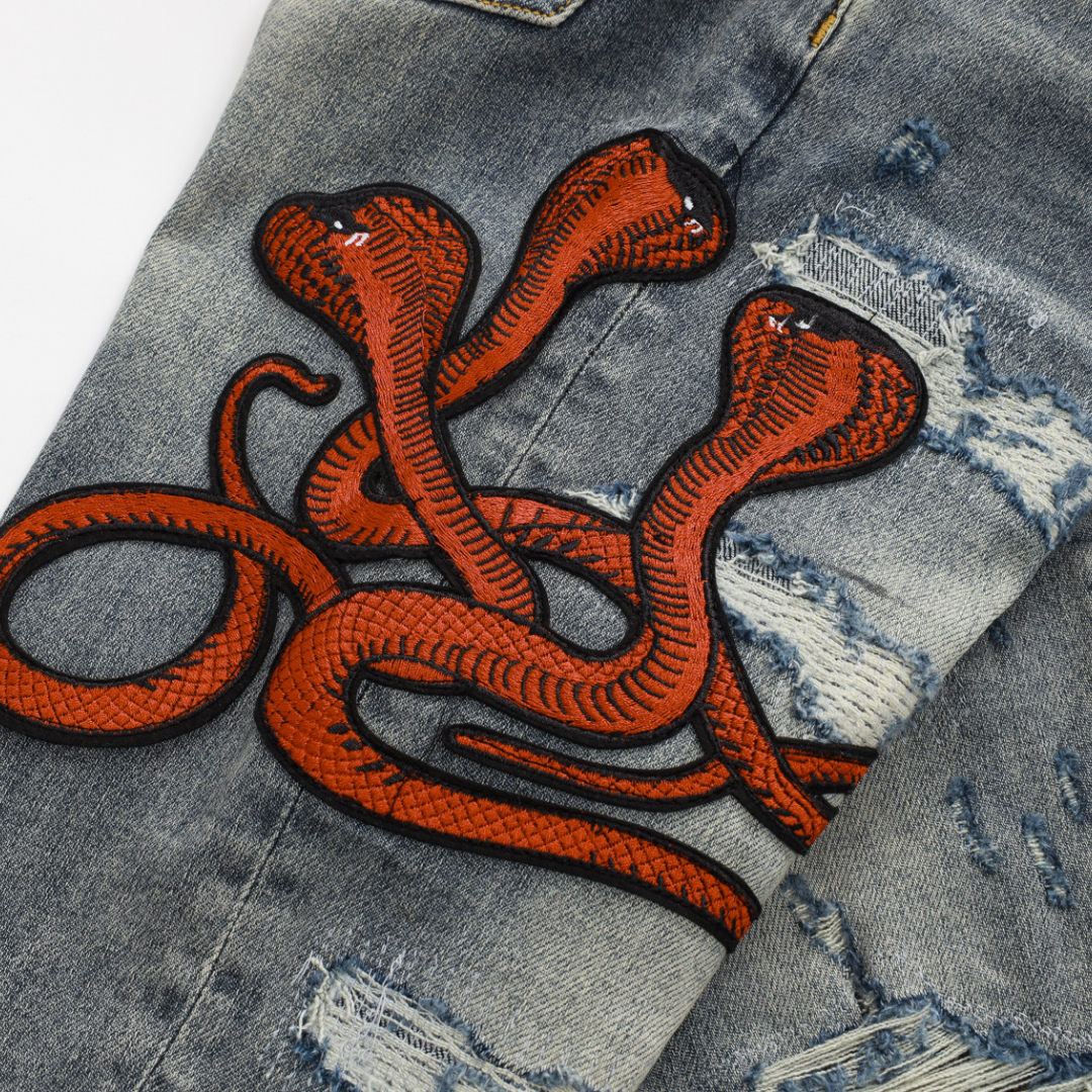 Red Cobra Grey Jeans