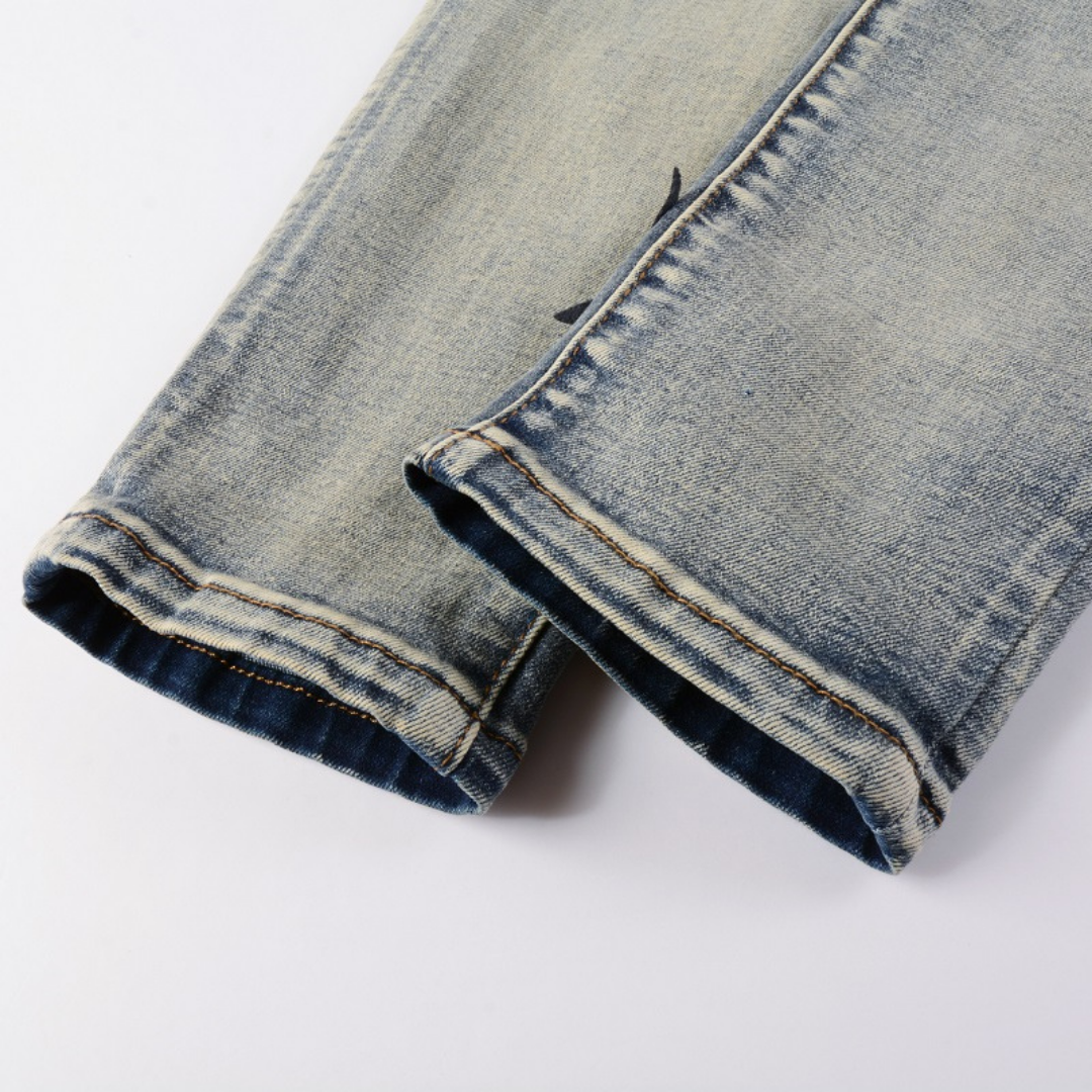 Black Stars Patch Jeans