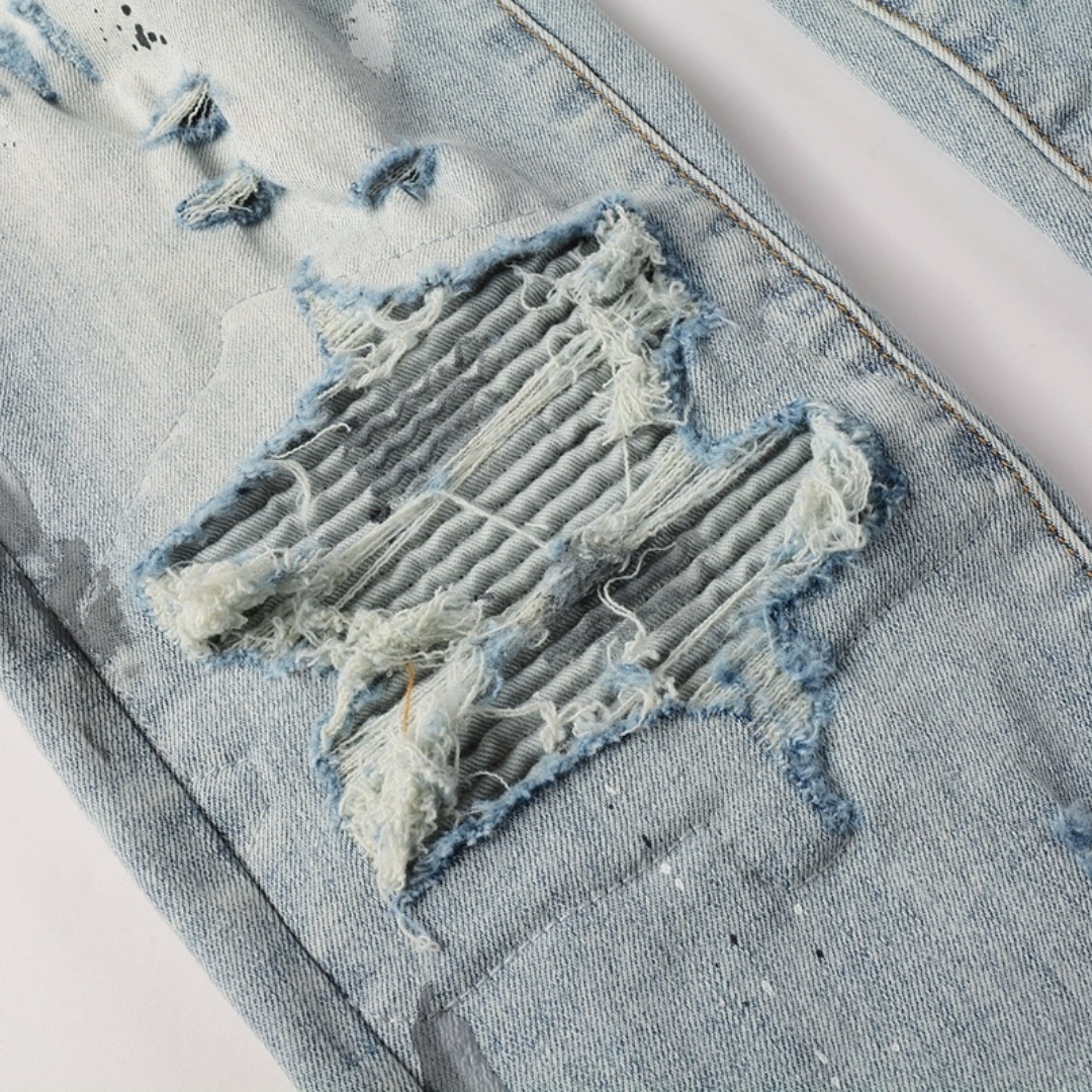 Paint Ripped Jeans