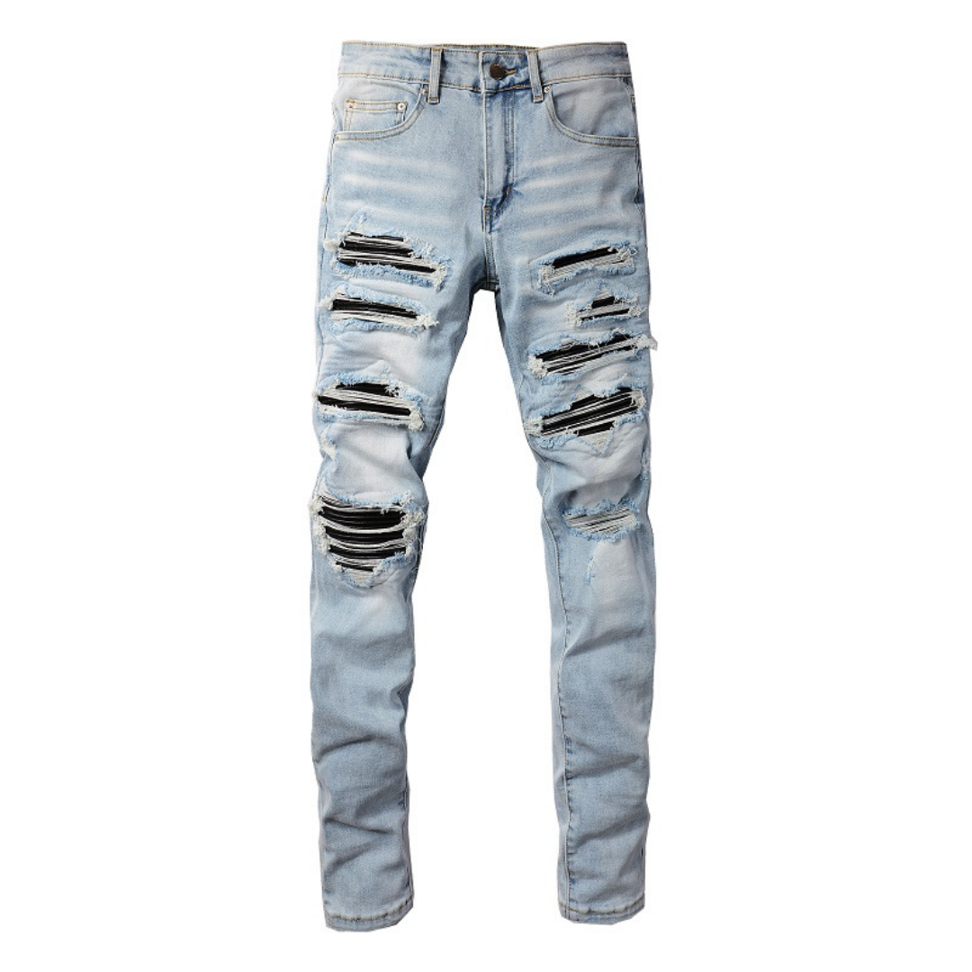 Black Patch Blue Jeans