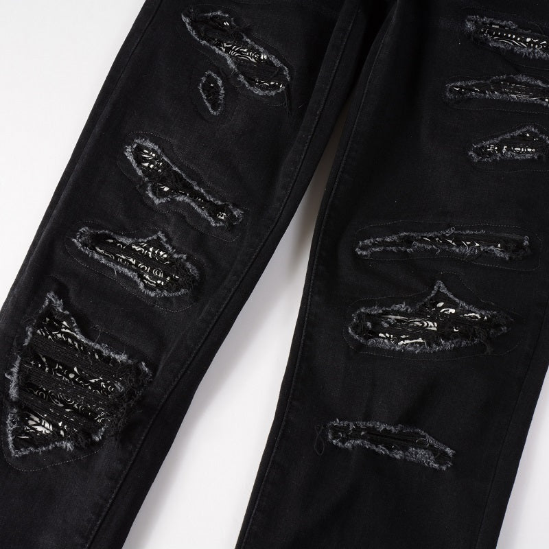 Zebra Bandana Black Jeans