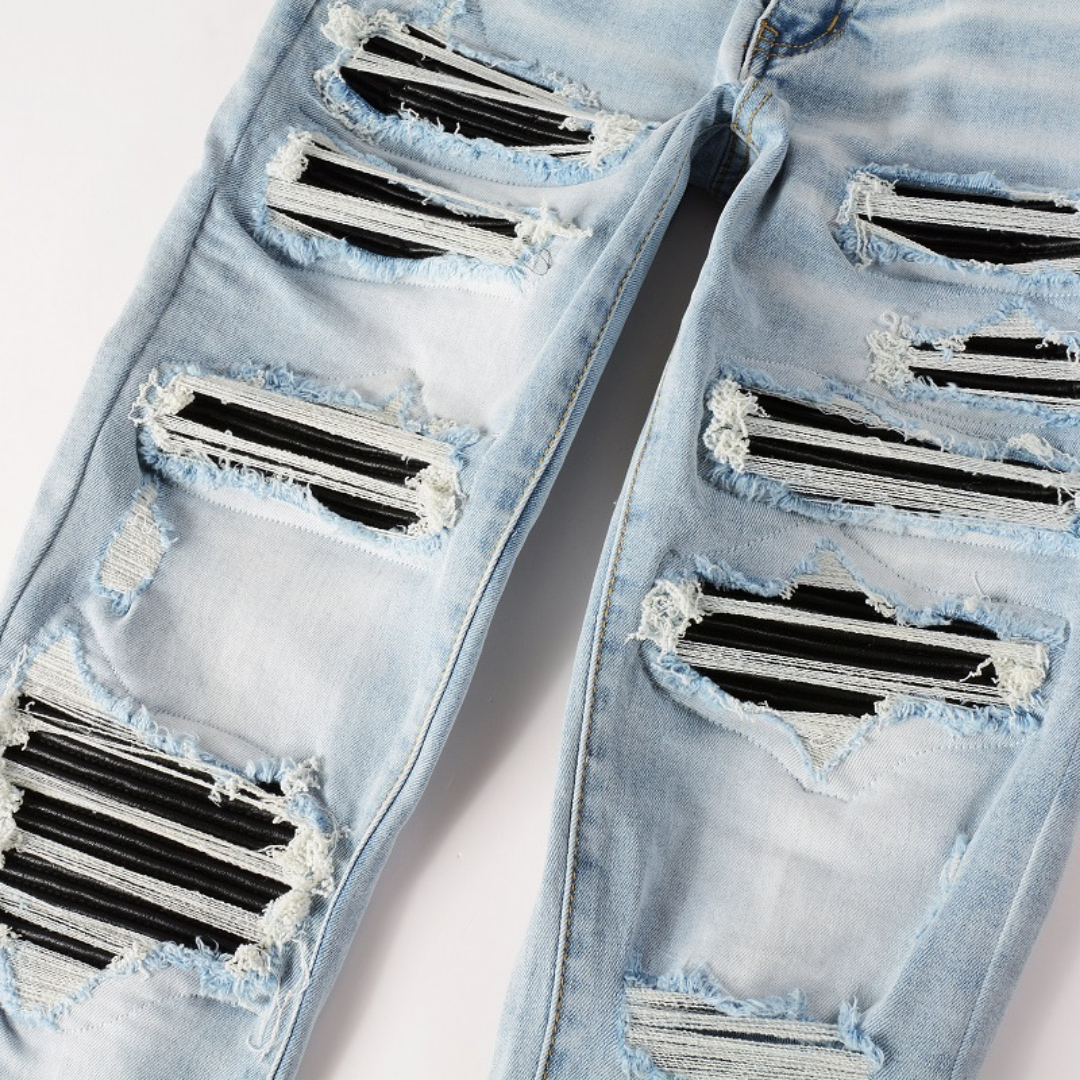 Black Patch Blue Jeans