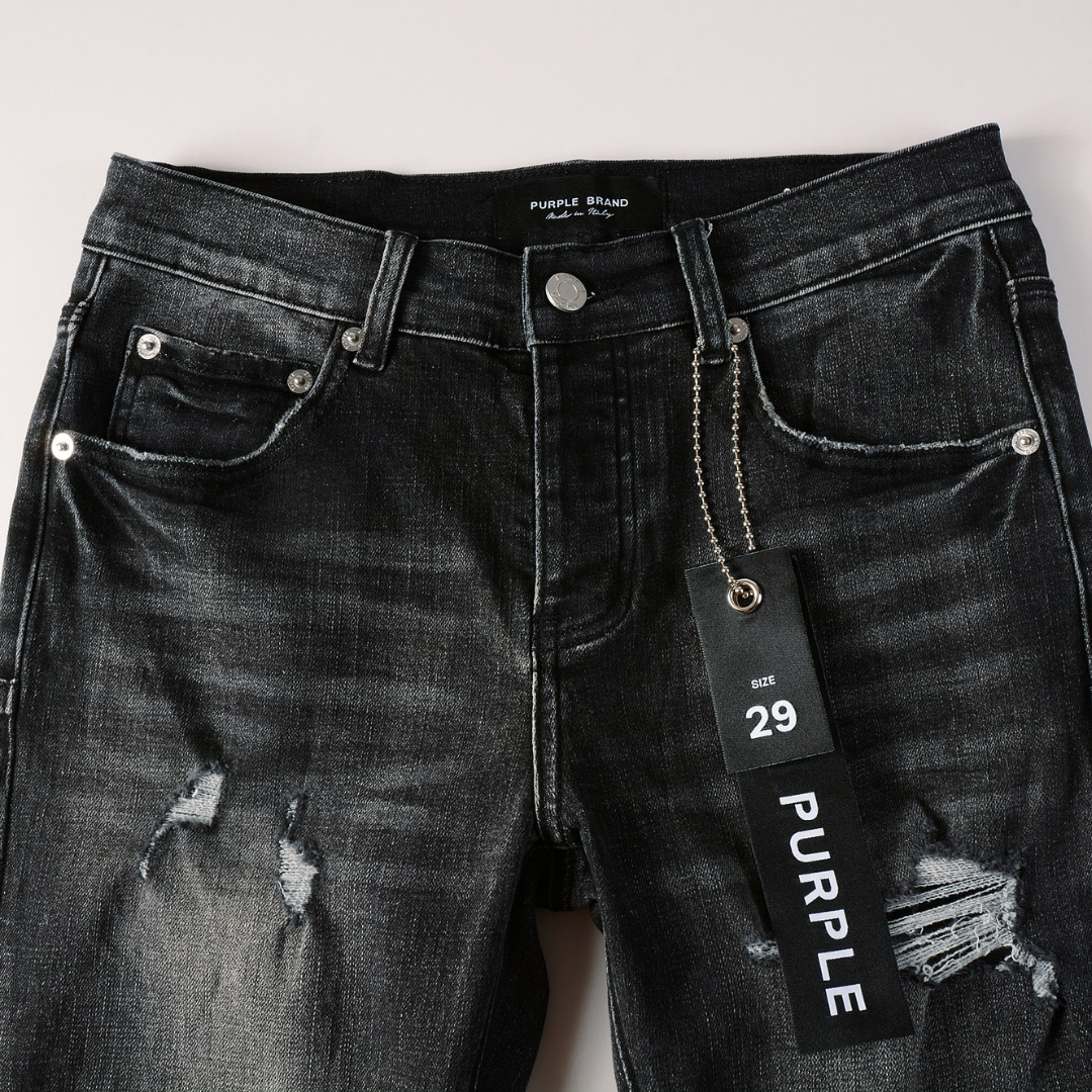 Ripped Grey Black Jeans