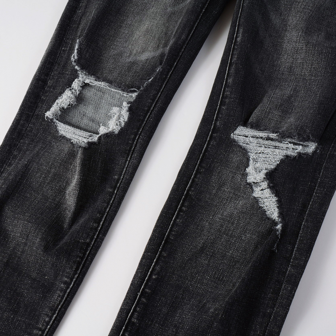Ripped Grey Black Jeans