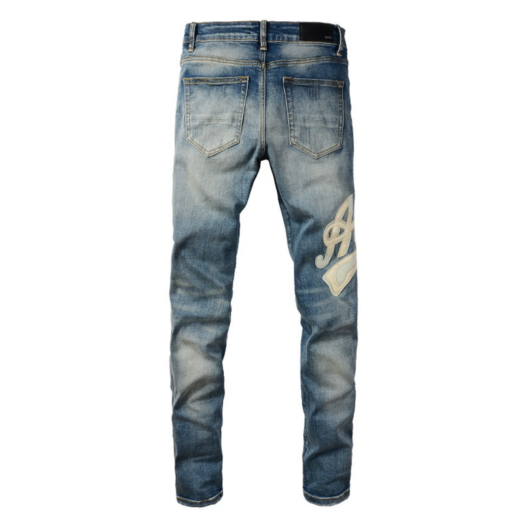 White Logo Jeans