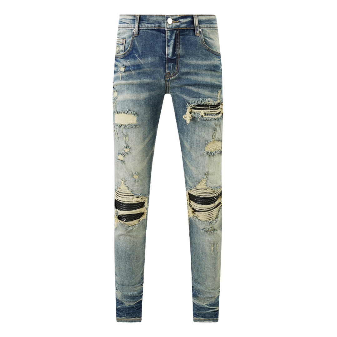 Ripped Patch Jeans