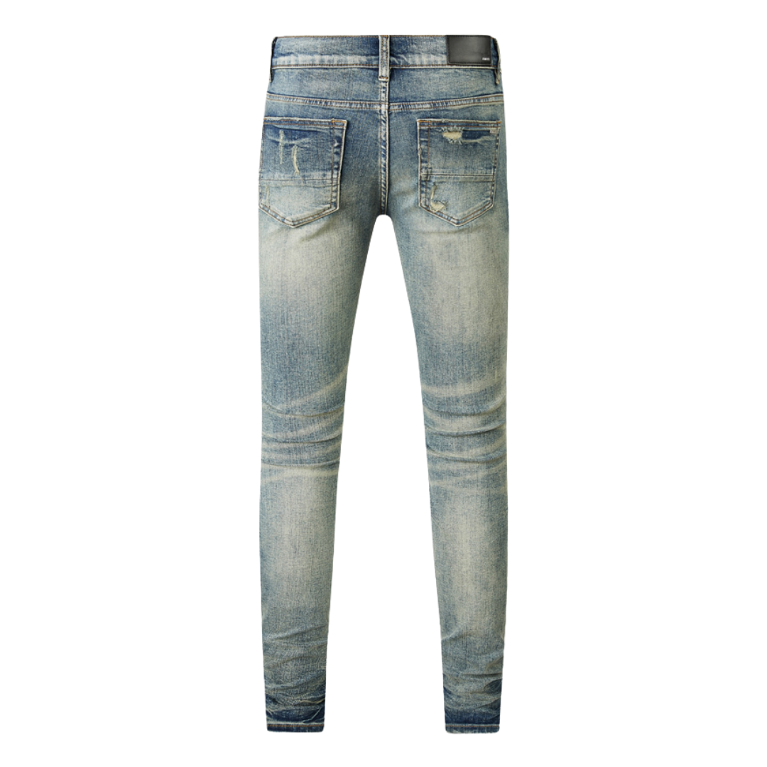 Ripped Patch Jeans