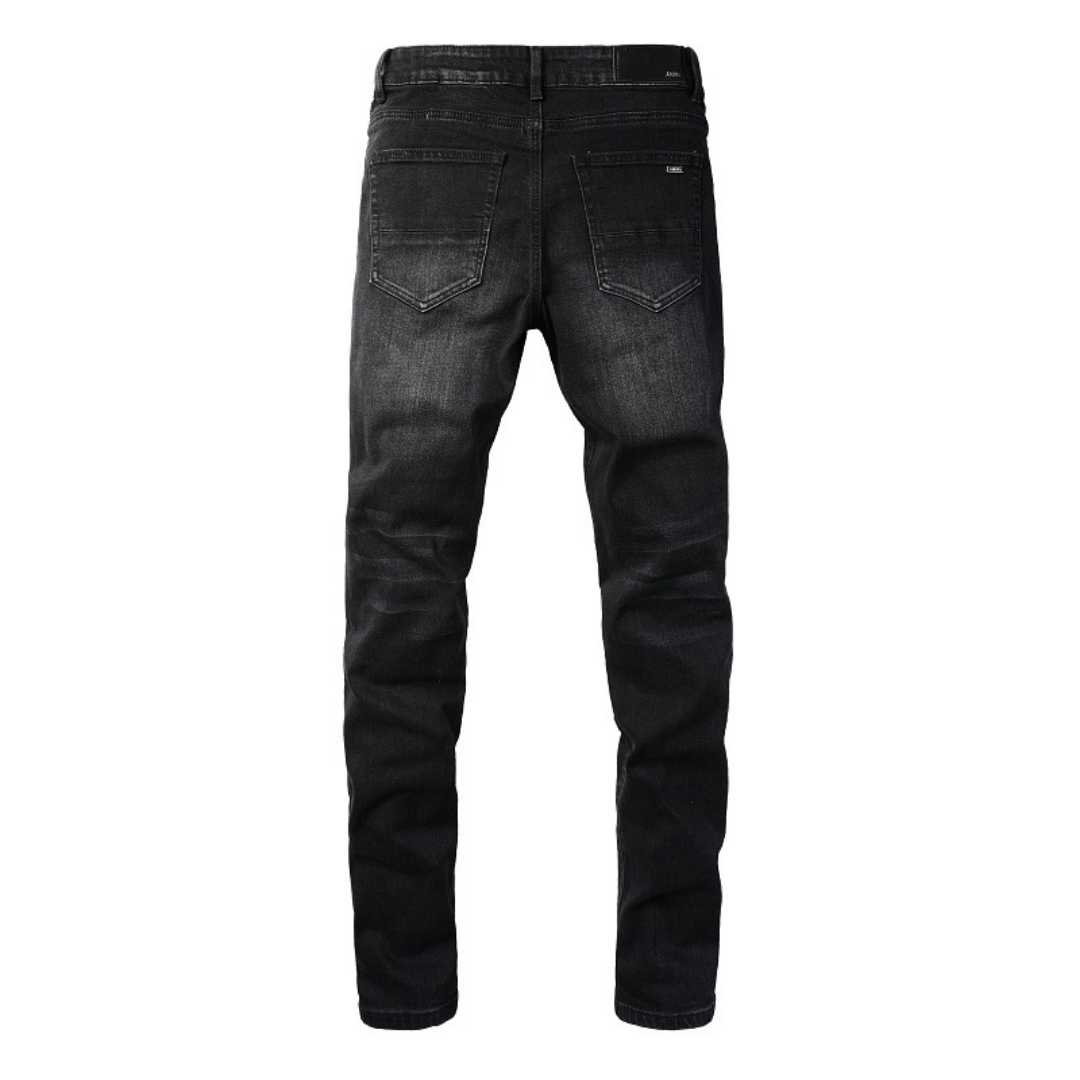Purple Patch Ripped Black Jeans