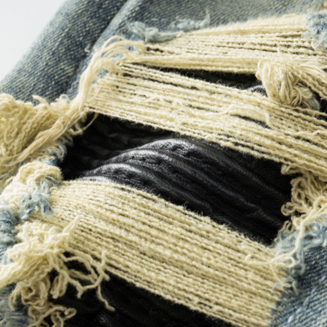Ripped Patch Jeans