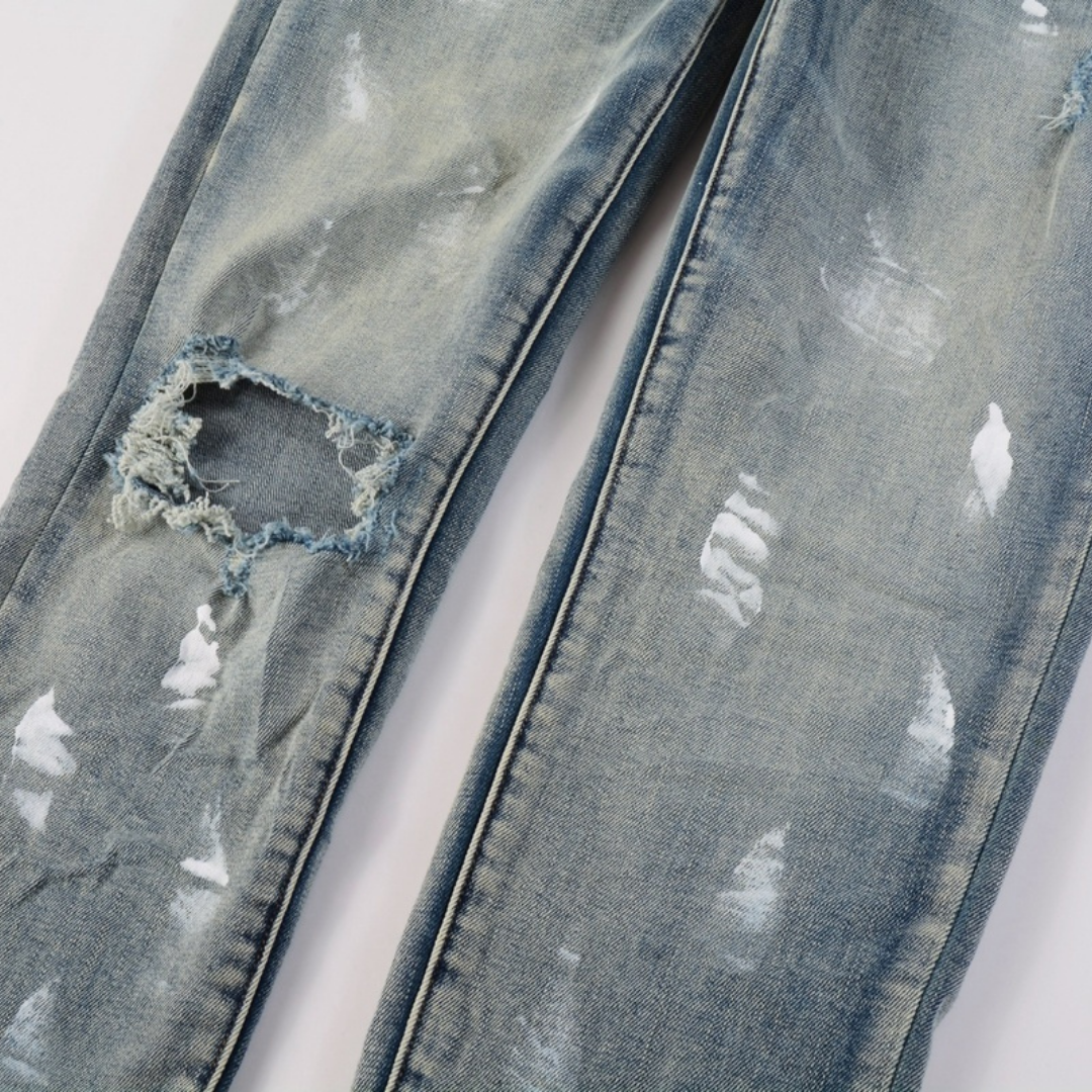 Ripped Paint Jeans