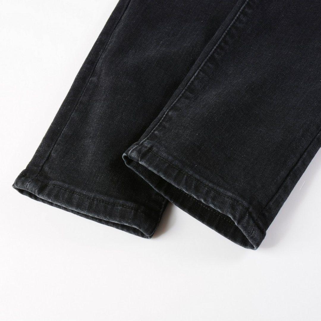 Purple Patch Ripped Black Jeans