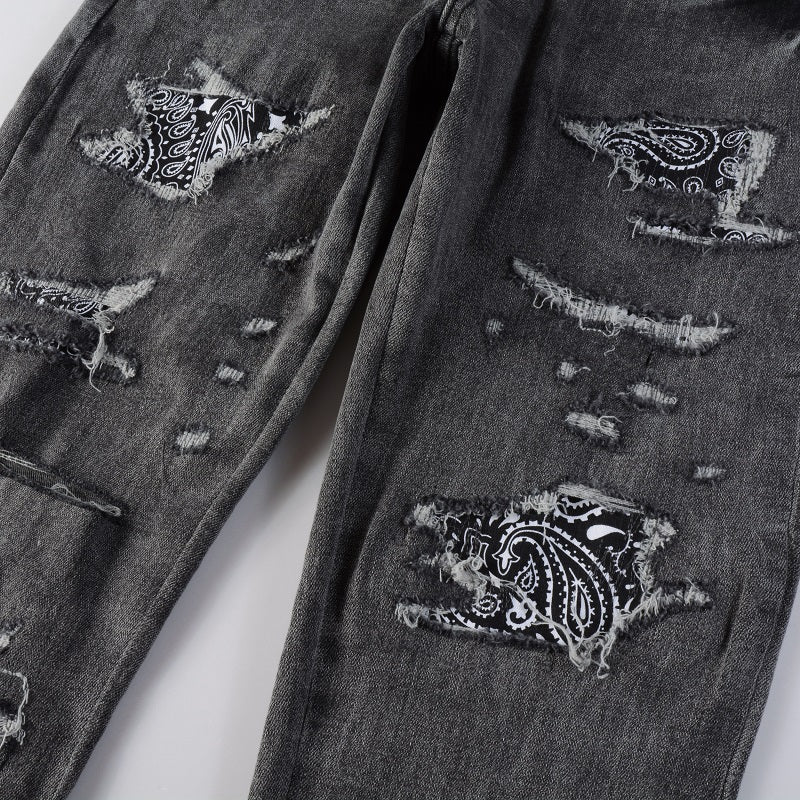 Black Bandana Jeans