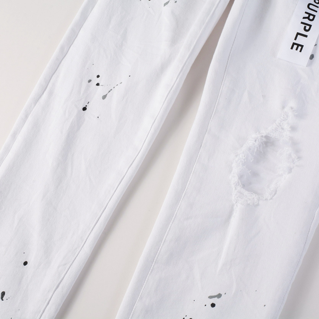 White Paint Jeans