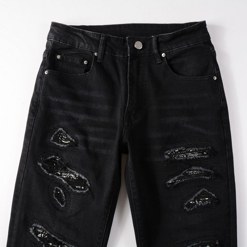 Zebra Bandana Black Jeans