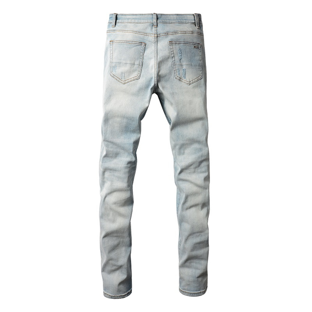 Ripped Gradient Blue Jeans